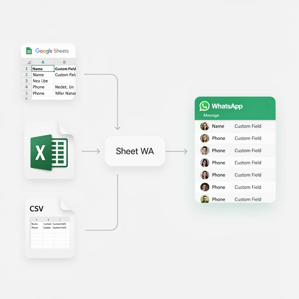 Import contacts from Google Sheets, Excel, or CSV for Premium Sender