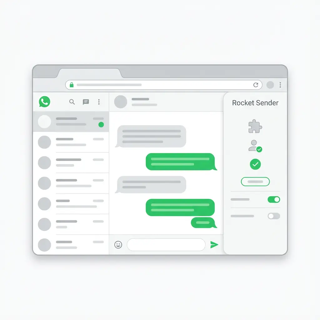 Premium Sender works natively inside WhatsApp Web